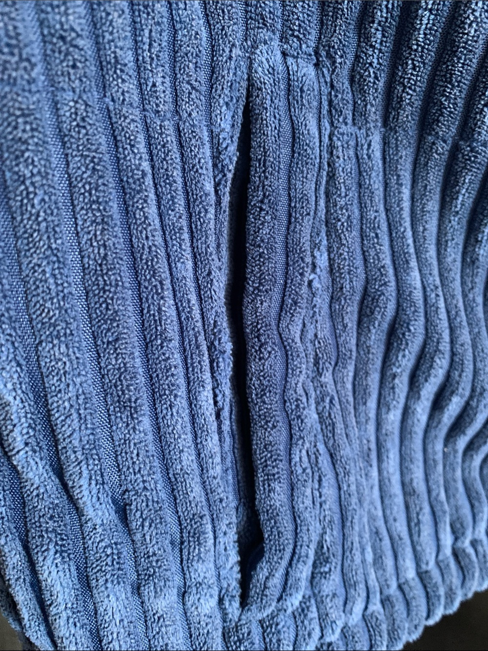 #569 Blue Ribbed Zip-Front Vest - Picture 8 of 8